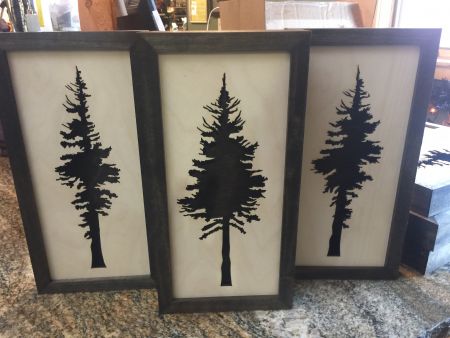 laser cut wood decor tree mountain center items panels styles tahoe lake