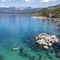 Paddleboarding in Sand Harbor State Park