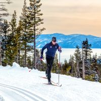 Martin Benes cross-country skiing, a discipline he is locally and internationally recognized for elite coaching. Photo Credit: Scott's Shots Photography.