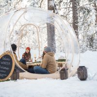 Gather your loved ones and rent a heated bubble yurt for a Valentine's adventure! Photo Credit: Tahoe Elevated Picnics