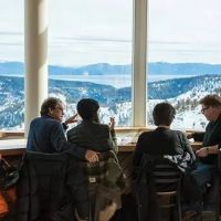 Enjoy spectacular views and meals at the Terrace Restaurant and Bar at Palisades. Photo Credit: Palisades Tahoe.