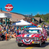 The Truckee Fourth of July Parade celebrates Independence Day, summer, and the spirit of the community. Photo Credit: Truckee Chamber of Commerce.