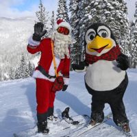 Santa and Penguin Pete will be making their annual visit to Diamond Peak for the holidays. Photo credit: IVCBA and Diamond Peak.