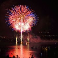 Enjoy fireworks at the lake with Lights on the Lake Fireworks show. Photo Credit: Visit Lake Tahoe.