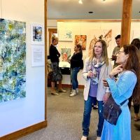 Explore local art in downtown Truckee in their art walk. Photo Credit: Visit Truckee Tahoe.