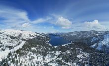Mountain view of Donner Lake