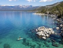 Paddleboarding in Sand Harbor State Park