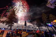 View fireworks and ring in the New Year, Tahoe style, at Palisades. Photo Credit: Palisades Tahoe.