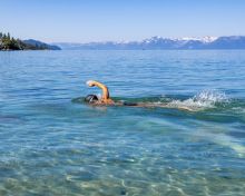 Swimming in cold water is an exhilarating experience, but comes with many risks. Make sure to prioritize safety! Photo courtesy of Kirsten Alexis, and taken by Christian Francisco.