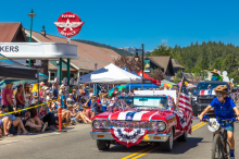 The Truckee Fourth of July Parade celebrates Independence Day, summer, and the spirit of the community. Photo Credit: Truckee Chamber of Commerce.