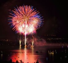 Enjoy fireworks at the lake with Lights on the Lake Fireworks show. Photo Credit: Visit Lake Tahoe.