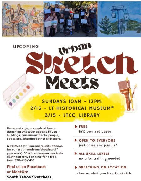 South Lake Tahoe Events, Urban Sketch Meet-Up