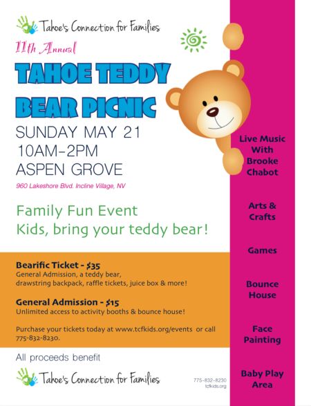 Tahoe's Connection For Families, Tahoe Teddy Bear Picnic