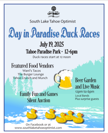 South Lake Tahoe Optimist Club, Day in Paradise Duck Races