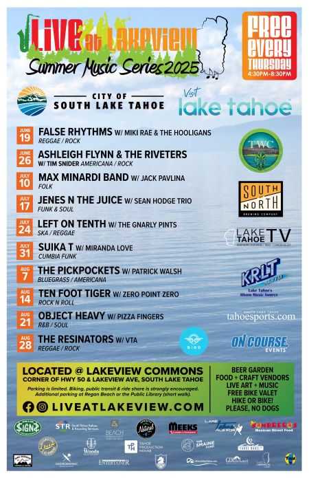 City of South Lake Tahoe, Live at Lakeview Summer Music Series