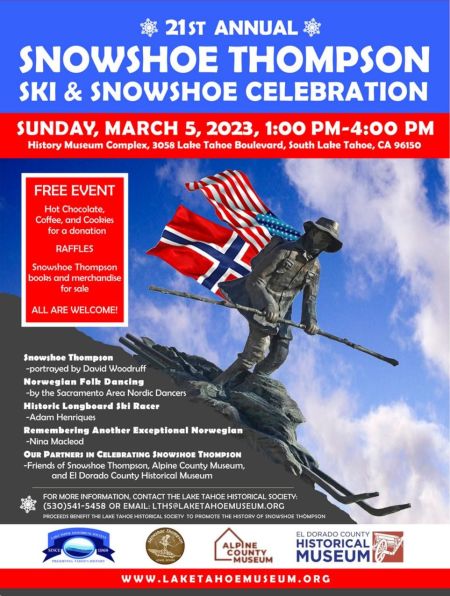 Lake Tahoe Historical Society, Snowshoe Thompson Ski & Snowshoe Celebration