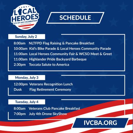 IVCBA, Local Heroes 4th of July Celebration