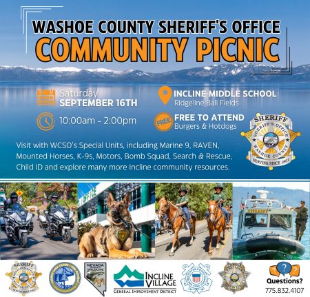 Washoe County Sheriff Office - Incline Village Substation, Washoe County Sheriff’s Office Community Picnic