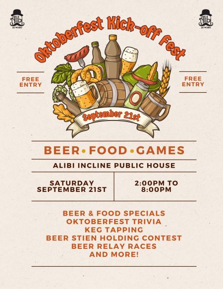 Alibi Ale Works, Oktoberfest Kick-Off Fest | Incline Public House