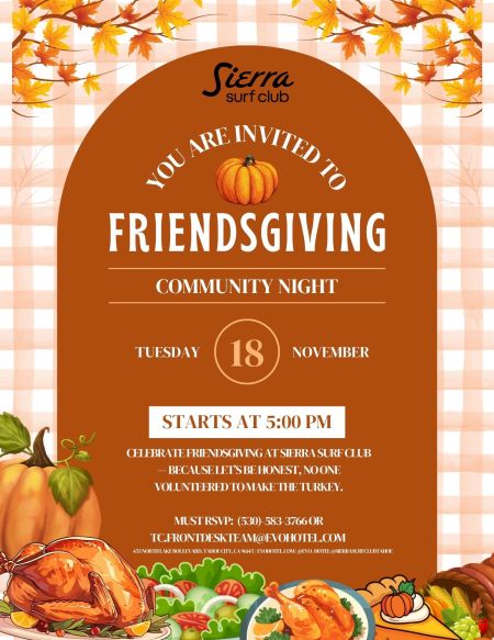 Sierra Surf Club, Community Dinner Night