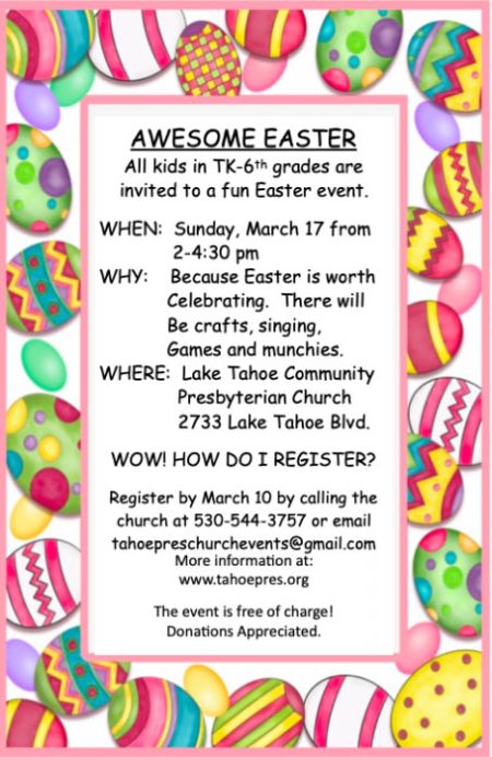 Lake Tahoe Community Presbyterian Church, Awesome Easter