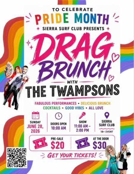 Sierra Surf Club, Pride Month Drag Brunch w/ the Twampsons