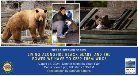 Sierra State Parks Foundation, Sierra Speaker Series: Living Alongside Black Bears: And the Power We Have to Keep Them Wild