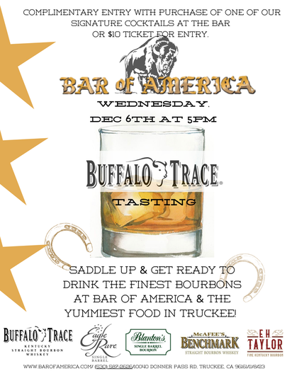 Bar of America, Buffalo Trace Tasting