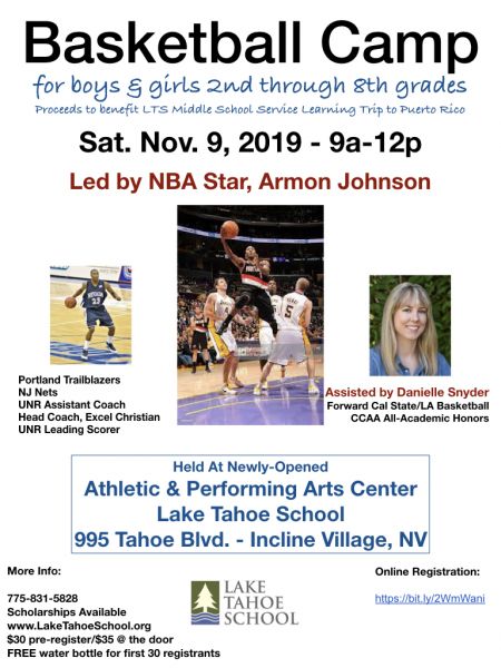 Co Ed Basketball Camp For 2nd To 8th Graders Lake Tahoe School