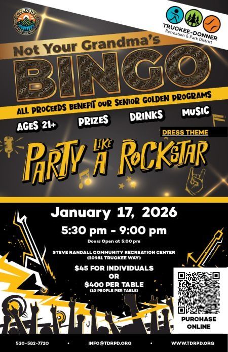 Truckee Donner Recreation & Park District, Not Your Grandma's Bingo