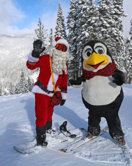 Diamond Peak Ski Resort, Santa & Penguin Pete Visit