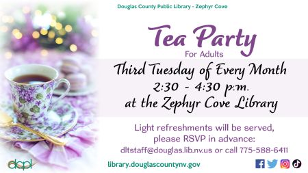 Zephyr Cove Library, Tea Party