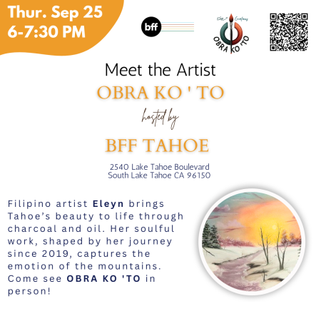 BFF Tahoe, Meet the Artist: Obra Ko'to
