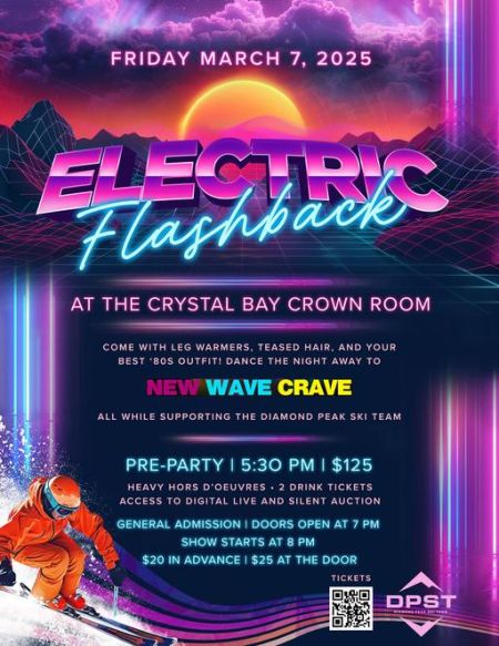 Crystal Bay Casino, SNOWFEST: Electric Flashback Benefit with New Wave Crave