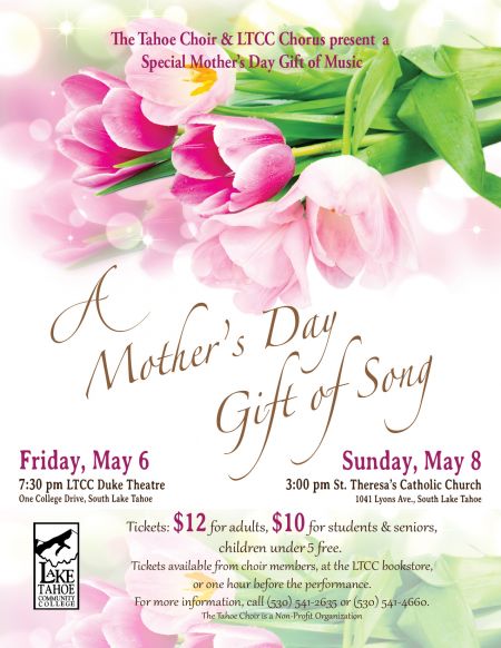 Lake Tahoe Community College, A Mother's Day Gift of Song Concert