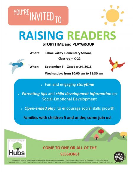 South Lake Tahoe Library, Raising Readers Storytime and Playgroup