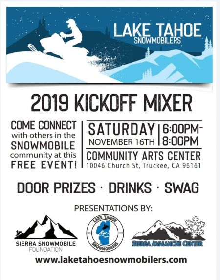 Lake Tahoe Snowmobilers, Lake Tahoe Snowmobilers Kickoff Mixer