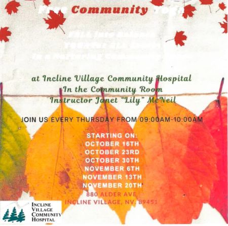 Incline Village Community Hospital, Community Yoga