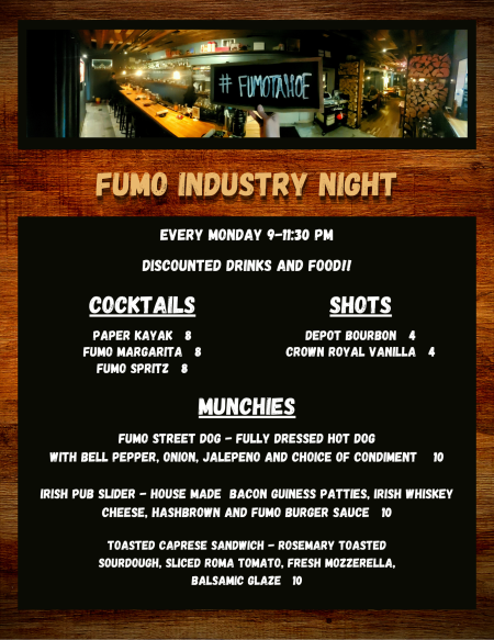 Fumo Cafe, Pizzeria & Bar Lake Tahoe, Industry Night