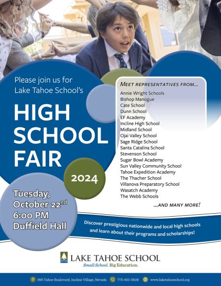 Lake Tahoe School, 9th Annual High School Fair