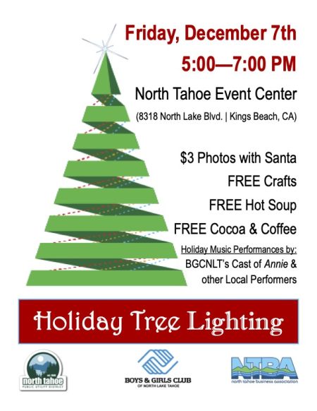 Northern Lights Festival, North Tahoe PUD Holiday Tree Lighting