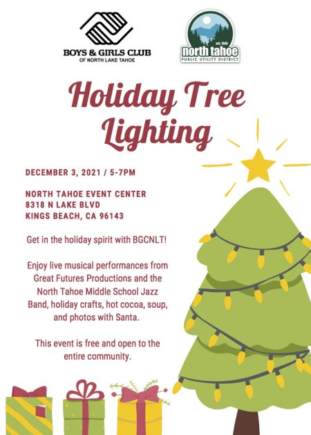 Boys & Girls Club of North Lake Tahoe, Holiday Tree Lighting