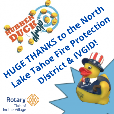 Rotary Club of Incline Village, 2nd Annual Labor Day Rotary Duck Drop!