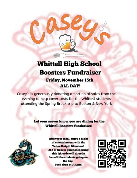 Casey's, Whittell High School Boosters Fundraisier