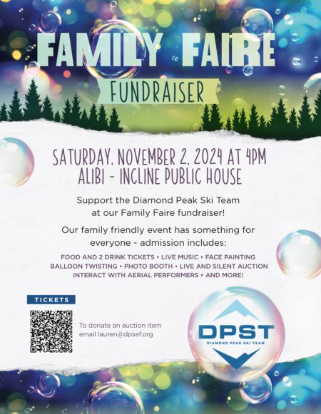 Diamond Peak Ski Education Foundation, Family Faire Fundraiser