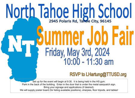 North Tahoe High School, Job Fair