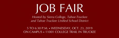 Sierra College, Tahoe-Truckee, Tahoe Truckee Job Fair