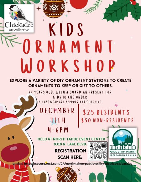 Chickadee Art Collective, Kids Ornament Workshop
