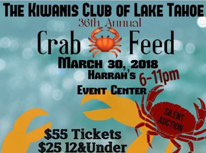 36th Annual Crab Feed | Kiwanis of Tahoe Sierra | Lake Tahoe Events