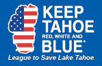 Keep Tahoe Blue, Keep Tahoe Red. White and Blue Beach Cleanup